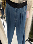 Denim couture pants - indaco