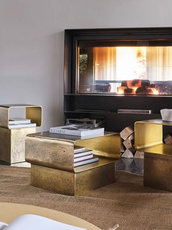 Kira 46 side table - gold