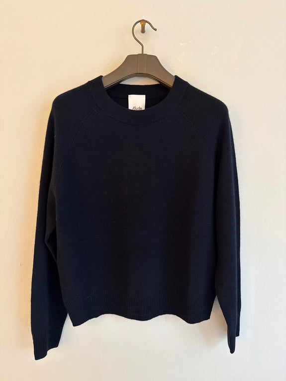 Classic cashmere crew - navy
