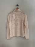 Turtleneck cashmere/silk sweater - off white