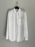 Oversized shirt in cotton poplin - white