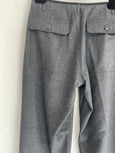 Viscose and wool flannel pants - grey