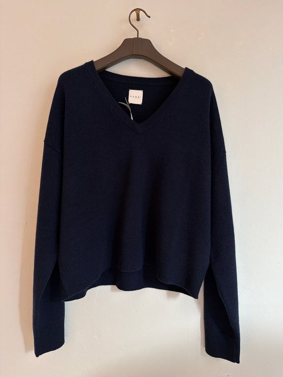 OVERSIZED CASHMERE V-NECK SWEATER - night