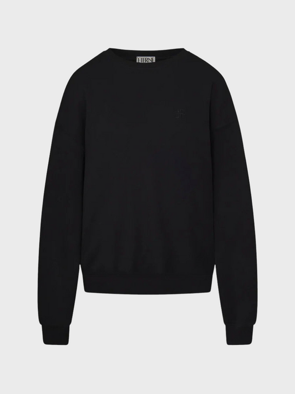 OVERSIZED CREWNECK SWEATSHIRT - BLACK