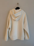 Cotton sweatshirt with crochet laces - latte