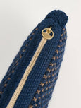 Helen classic clutch - Mix navy / brownie