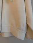 Cotton sweatshirt with crochet laces - latte