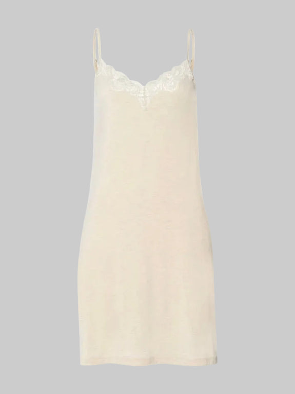 Natural Elegance Spaghetti Dress 90cm - summer sand melange