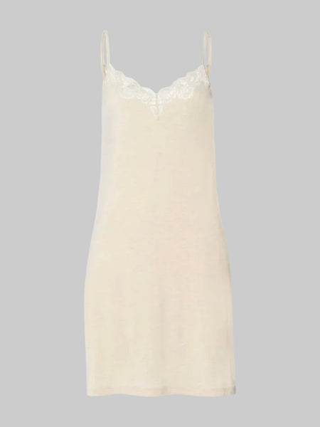 Natural Elegance Spaghetti Dress 90cm - summer sand melange