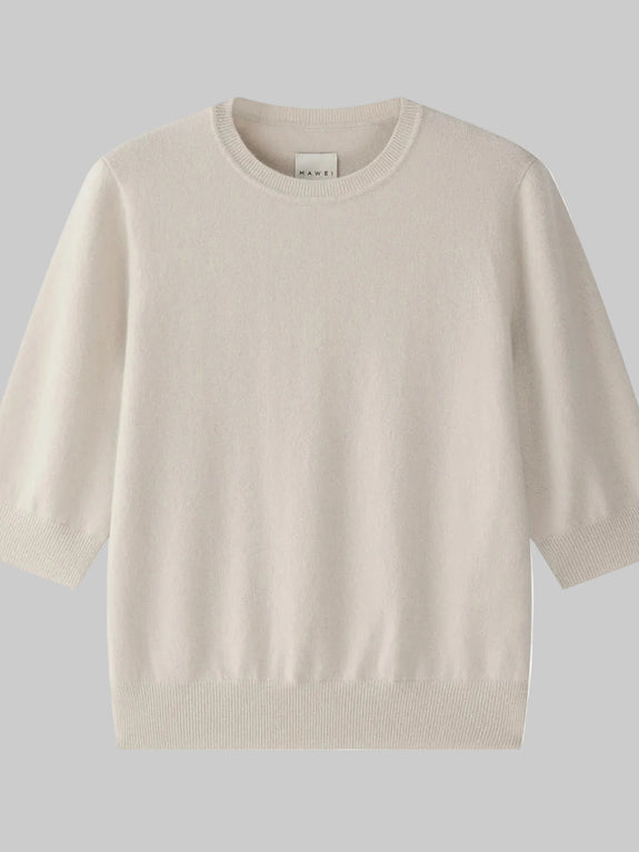 Short sleeve oversize crewneck - paper