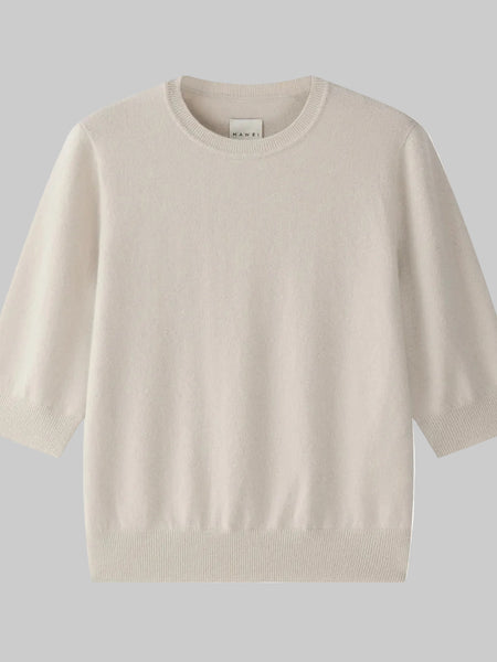 Short sleeve oversize crewneck - paper
