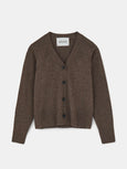 Ingrid cashmere cardigan - pure dark brown