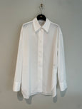 Poplin oversized masculine shirt - bianco