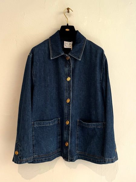 Loose denim jacket - indigo