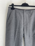 Viscose and wool flannel pants - grey