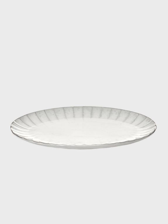 Inku Plate Oval L - White