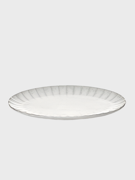 Inku Plate Oval L - White