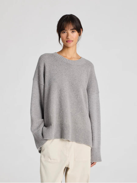 VIGGA LAMBSWOOL JUMPER - GREY MELANGE