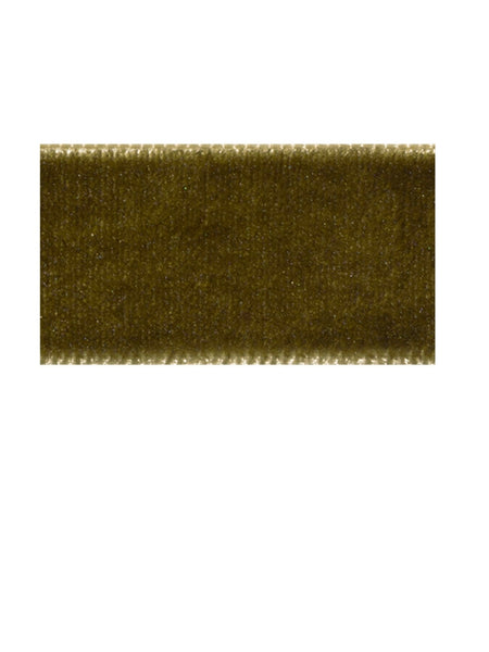 Gift wrapping velour ribbon - moss green
