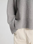 VIGGA LAMBSWOOL JUMPER - GREY MELANGE