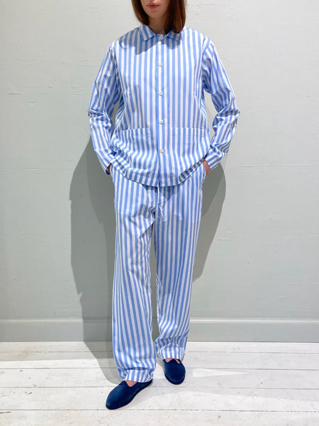 Pyjamas shirt SKYLER SMALL VENICE 60s - light blue stripe