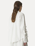 Embroidered cotton shirt - bianco