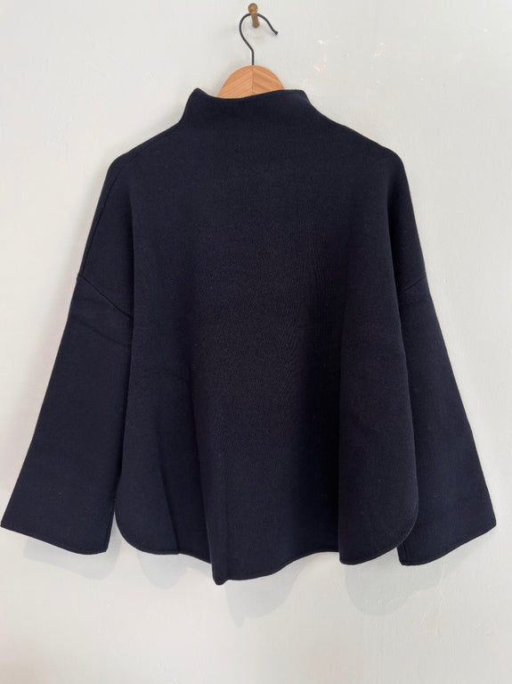 Mockneck sweater - navy