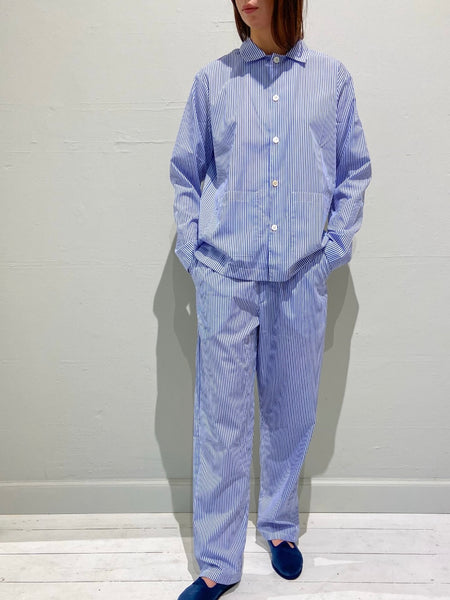Pyjamas shirt SKYLER BREZZA COTTON - blue/white stripe