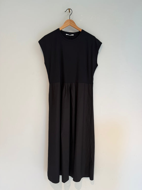 Cotton jersey dress - black