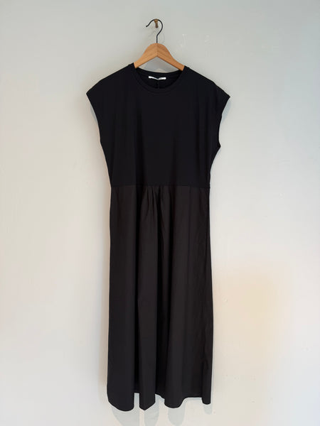 Cotton jersey dress - black