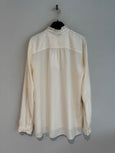 Habotai silk ruffle collar shirt - ivory