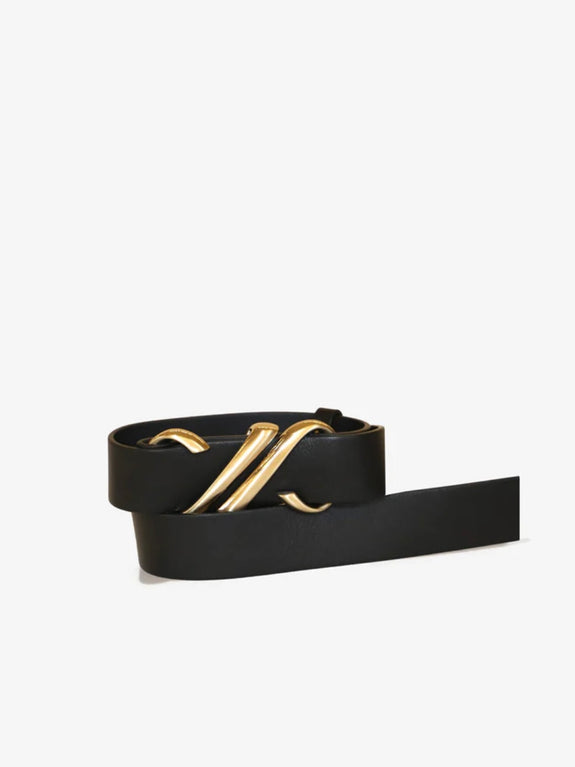 Monogram Belt in Calf - black