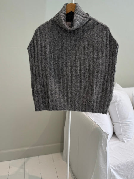 Turtleneck sweater - color 83 heather grey