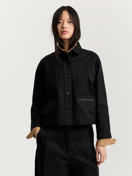Lela shirt twill - black