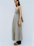Claudine Dress in Tech Poplin - sage