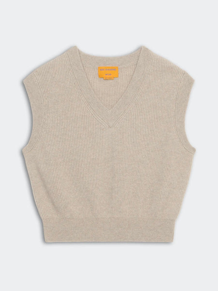 RIB VEST - taupe