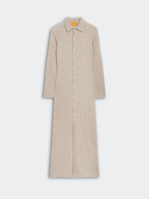 SHOWTIME SHIRT DRESS IN CASHMERE - taupe