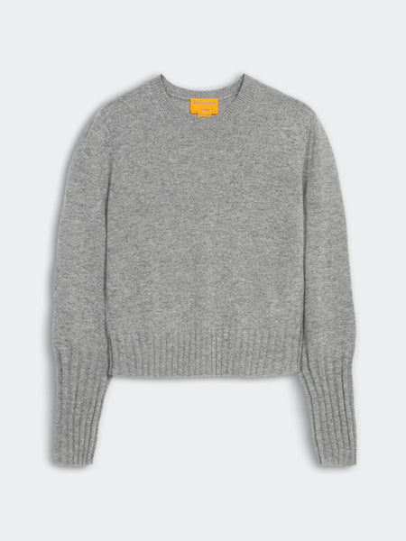 SHRUNKEN CREW - heather grey