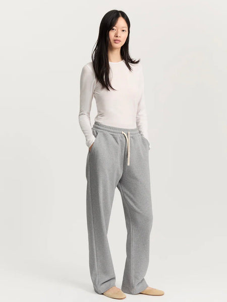 Stitched circular sweatpant - Grey Melange