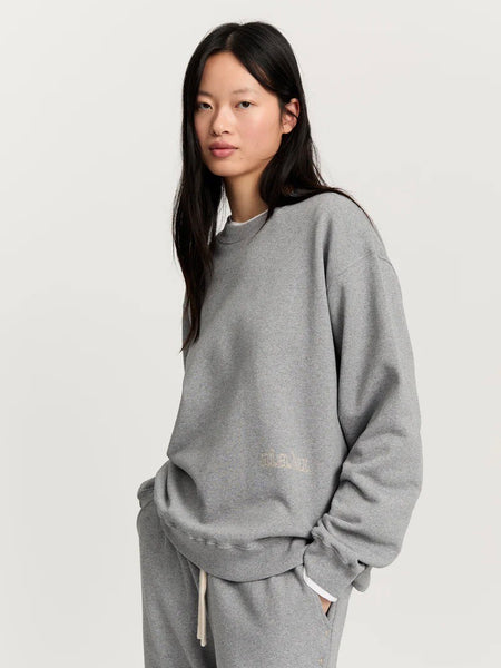 Stitched circular sweatshirt - grey melange