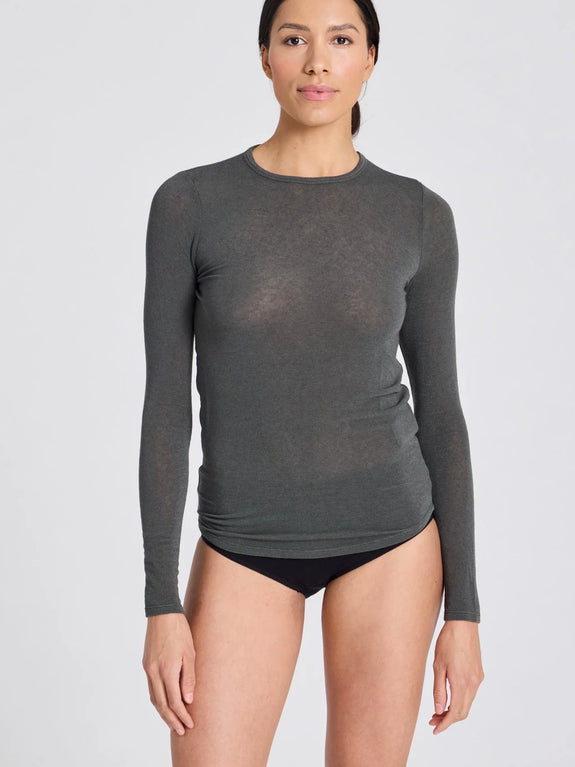 THYRA WOOL TOP - BELUGA
