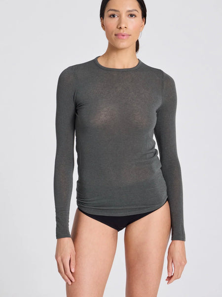 THYRA WOOL TOP - BELUGA