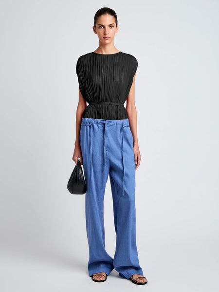 Magnus Pant in Linen Slub - denim