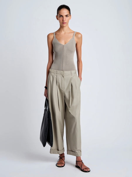 Kyle Pant in Brushed Poplin - granite