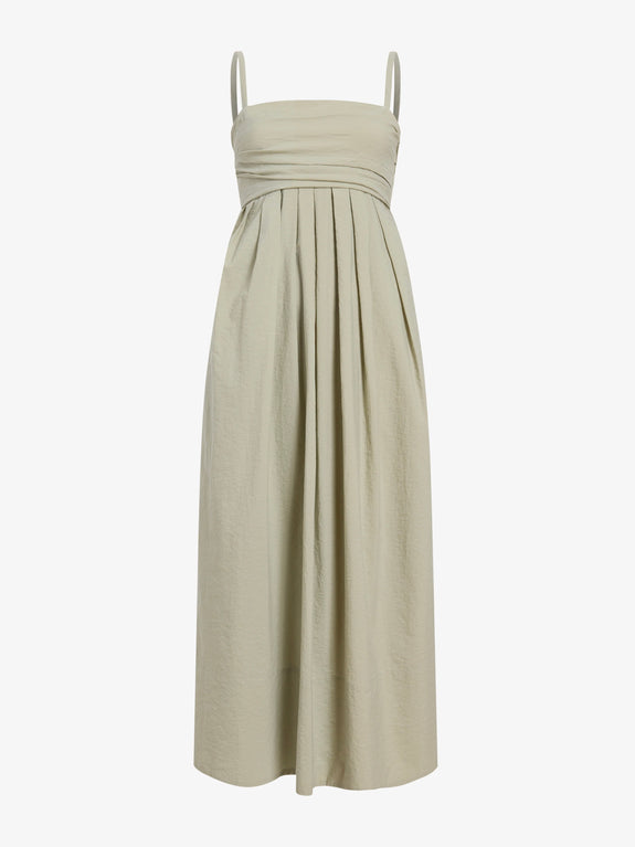 Claudine Dress in Tech Poplin - sage