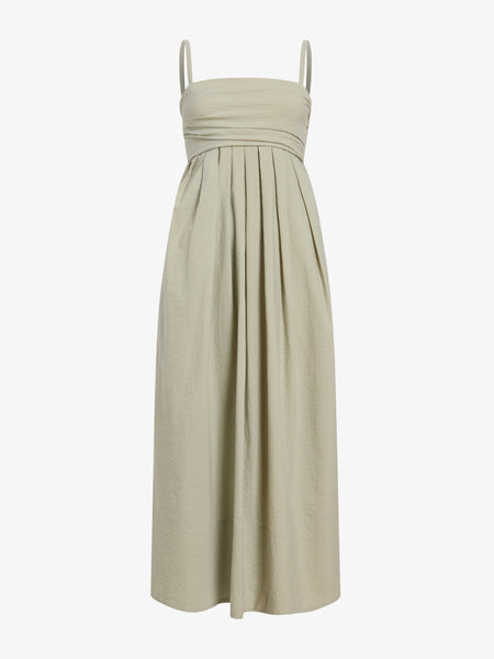 Claudine Dress in Tech Poplin - sage