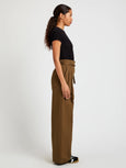 Raver Pant in Fine Herringbone - wood