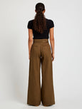 Raver Pant in Fine Herringbone - wood
