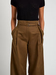 Raver Pant in Fine Herringbone - wood