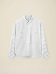 Striped polo shirt - optical white